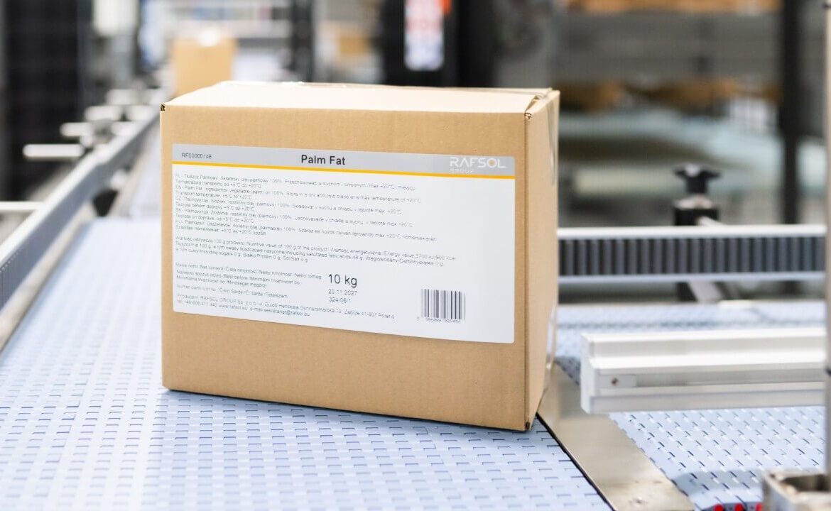 Tłuszcze i frytury w opakowaniach kartonowych, w kartonach